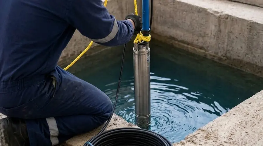 Instalación de bomba sumergible en cisterna en Guayaquil